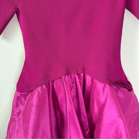 SIMKHAI Kenny Ribbed Bubble Mini Pink Dress SZ M - Picture 5 of 11